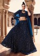 Navy Blue Designer Heavy Work Lehenga Choli